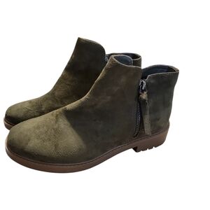 Esprit Olive Suede Women's Ankle Boots